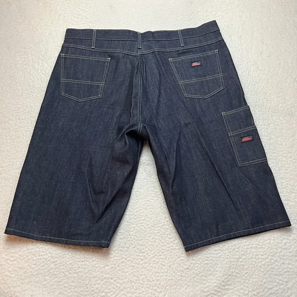 Dickies Shorts Mens 42 Dark Wash Denim Carpenter ER305NB Utility Workwear Pocket